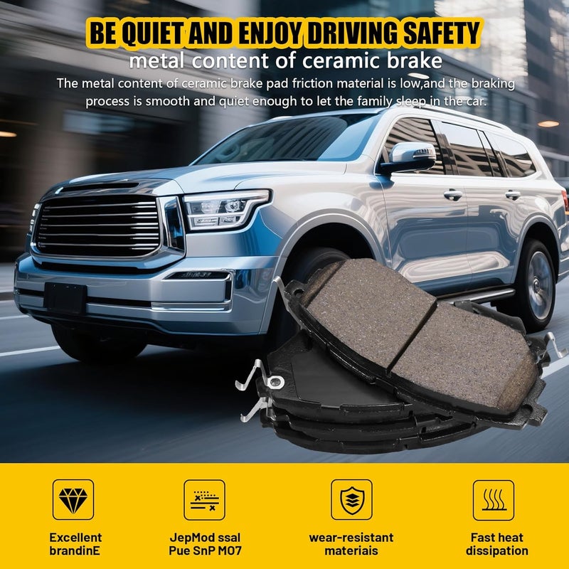 HECHENQICHE Front Semi-Metallic Brake Pads for Select for Subaru Forester, for Legacy, Outback, B9 Tribeca, Tribeca, WRX - Image 5